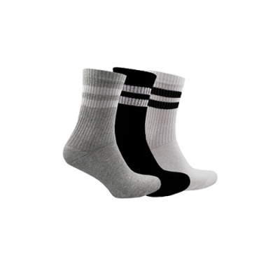 Шкарпетки (№407) махрові висока резинка з махровою стопою зі смужкою чол (42-43) Білі ПС уп.10шт