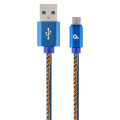 Кабель USB/ micro USB 1м Cablexpert Blue 2А (CC-USB2J-AMmBM-1M-BL)