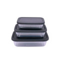 Набір контейнерів харчових квадратних 3шт(0,5л+0,9л+1,5л) MAYA