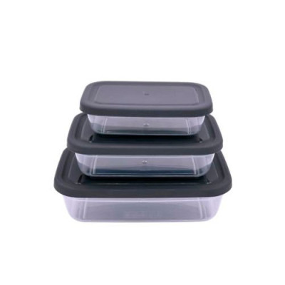 Набір контейнерів харчових квадратних 3шт(0,5л+0,9л+1,5л) MAYA