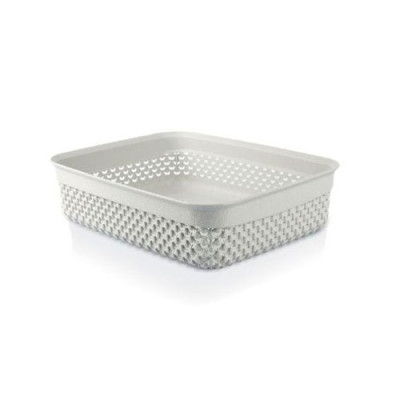 Кошик для білизни 2,2л Сірий 24,5*19,5*6,5см DROP DESING/М-161