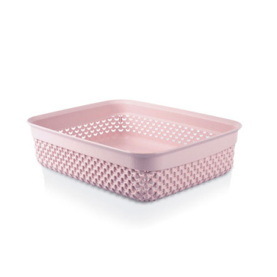Кошик для білизни 2,2л Пудра 24,5*19,5*6,5см DROP DESING/М-161