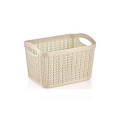 Кошик для билизни 3л візерунчатий 265*200*95 В`язка Кремовий