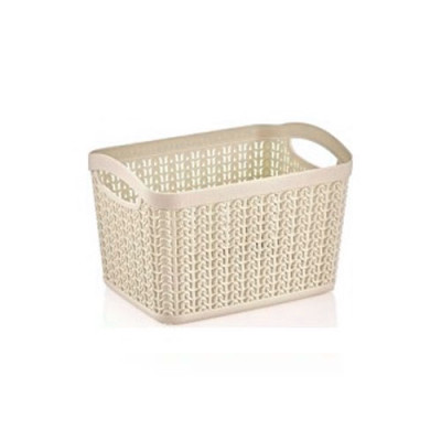 Кошик для билизни 3л візерунчатий 265*200*95 В`язка Кремовий