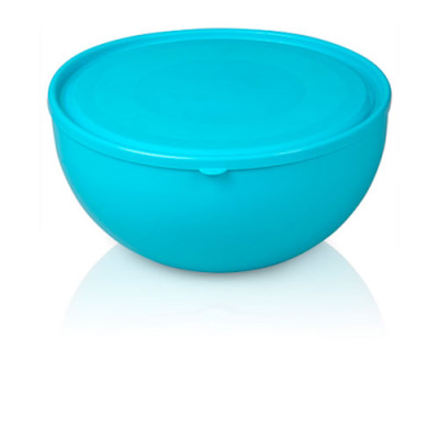 Миска(салатник) пластик 1,2л з кришкою Блакитна /М-285 /уп.12шт