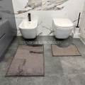 Набір килимків підлогових для ванної кімнати та туалету Dariana 50*80см,50*40см темно-сірий полоса Smile