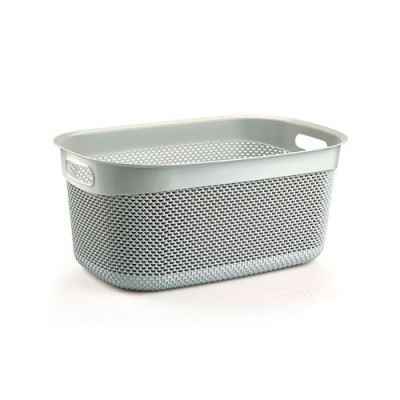 Кошик з кришкою 6л візерунчатий Світло-Сірий