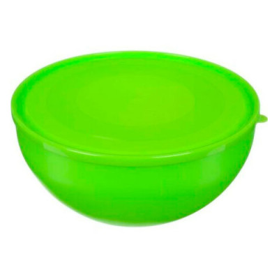 Миска(салатник) пластик 4л з кришкою Зелена /М-287 /уп.24шт