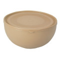 Миска(салатник) пластик 4л з кришкою Кремова /М-287 /уп.24шт