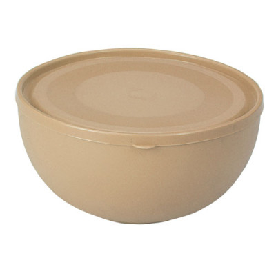 Миска(салатник) пластик 4л з кришкою Кремова /М-287 /уп.24шт
