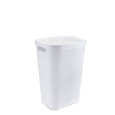 Кошик для білизни 40л з кришкою Білий