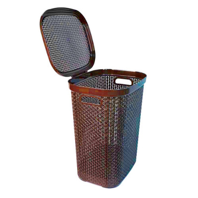 Кошик для білизни 40л з кришкою Коричневий