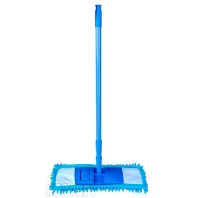 Швабра-натирач (полотер) 06011 120см ручка телеск/ насадка мікрофібра 40*14см ЛАПША
