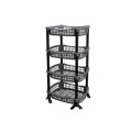 Етажерка універсальна 4-секційна ELIF PLASTIC 580*410*810 Чорна