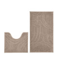 Набір килимків підлогових для ванної кімнати та туалету Dariana 57*100см,57*50см бежевий Геометрія