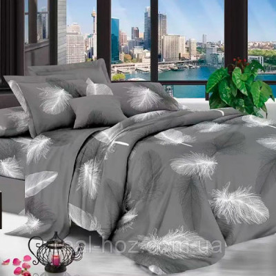 К-т пост. білизни євро /906-2 бязь REAL-HOZ (пр200*220, под. 200*220, нав. 70*70*2) Пірья