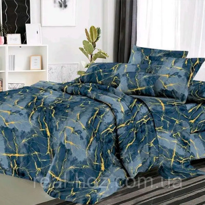 К-т пост. білизни євро /ХХС4642-10 бязь REAL-HOZ (пр200*220, под. 200*220, нав. 70*70*2) Мармур темний
