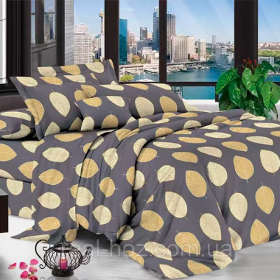 К-т пост. білизни двоспальне /ХХС2807-4 бязь REAL-HOZ (пр175*215, под. 175*215, нав. 70*70*2) Листя