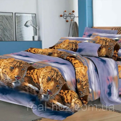 К-т пост. білизни полут./3474-11 бязь REAL-HOZ (пр145*215, под. 145*215, нав. 70*70*2) Леопард
