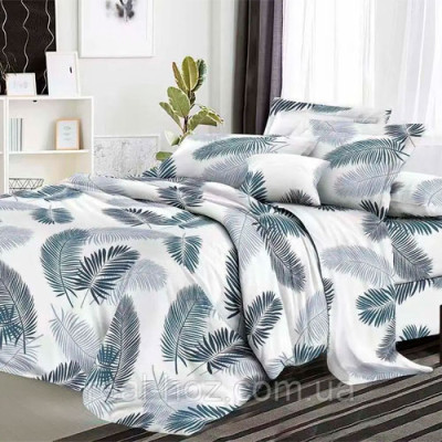 К-т пост. білизни полут./ХХС5954-3 бязь REAL-HOZ (пр145*215, под. 145*215, нав. 70*70*2) На білому Гілка