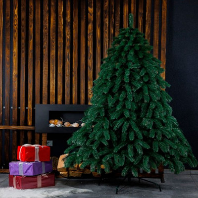 Ялинка штучна ЛИТА 1,5м, 14 рядів, голка 3см, з металевою підставкою, Буковельська зелена Без повернення