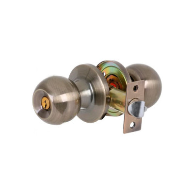 Ручка дверна з замком джанес Eader 607/6072 ЕТ/GP /уп.30шт