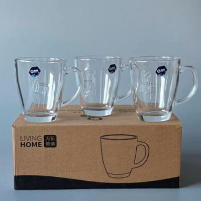 Набір чашок 6шт скло 385мл /уп.12шт