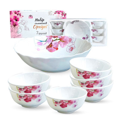 Набір салатників 7шт склокерам (1шт-8