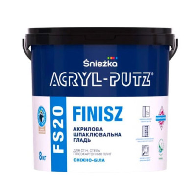 УЦІНКА Шпаклівка Снежка ACRYL-PUTZ FS20 Фініш 8кг (без повернення)