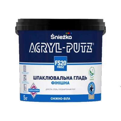 УЦІНКА Шпаклівка Снежка ACRYL-PUTZ FS20 Фініш 5кг (без повернення)