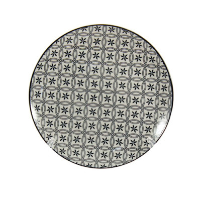 Тарілка керам. 200мм мілка Вуаль dark /уп. 6шт