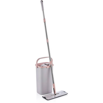 Набір вертикальне відро 10л 390мм*240мм*200мм +швабра 1210мм, насадка 390мм*120мм*13мм Lavine 10л сірий /LN-1003-05