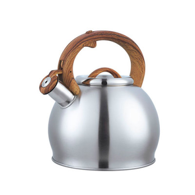 Чайник нерж. 3,0л свисток криш. коричнева ручка ZB 22/3