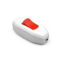 Вимикач для бра біла-червона кнопка De-pa /уп.15шт