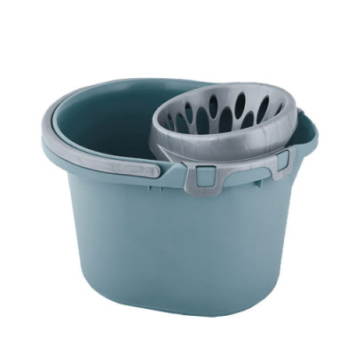 Відро МОП п/е з віджимом 15л ЕК Алеана Сізий/Блакитний/Сірий