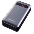 Універсальна мобільна батарея (повербанк) 20000mAh Intenso PD20000 Сіра (Type-C/USB) процентний LED дисплей