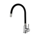 Змішувач для кухні KAG-4005 Solone чорний гнучкий вилив