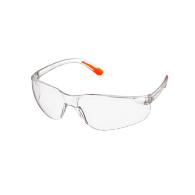 Окуляри захисні прозорі з полікарбонатними лінзами та гумовими завушниками захист від удару ПОЛАКС /53-050