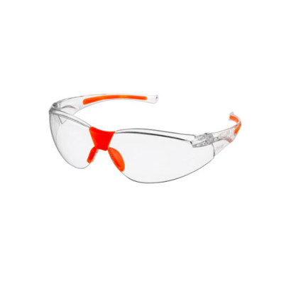 Окуляри захисні прозорі з полікарбонатними лінзами та накладною для носа захист від удару ПОЛАКС /53-055
