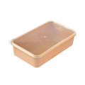 Контейнер харчовий 0,7л прямокутний з кришкою Капучіно
