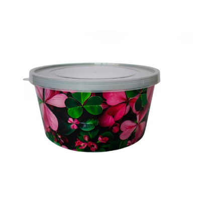 Ємність кругла з декором 1л конюшина