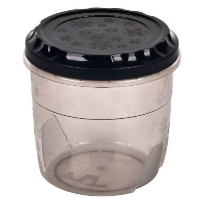 Контейнер харчовий 1л круглий з кришкою що закручуется 125мм*125мм*115мм Мокко /РВ-765