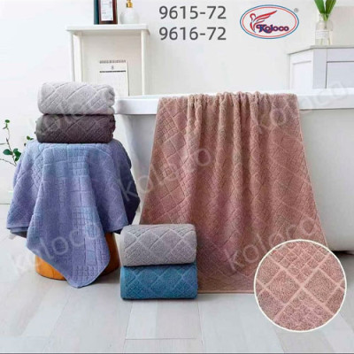 Рушник мікрофібра банний 70*140 Koloco mix /9615/уп 6шт