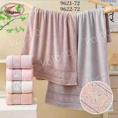 Рушник махровий для обличчя 50*100 Koloco mix /9622/уп 6шт