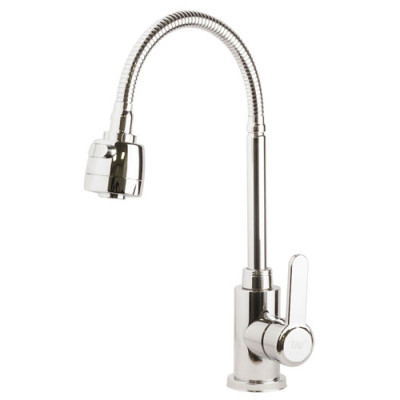 Змішувач для кухні S18 d35 вилив гофрований на гайці SS TAU