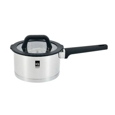 Ківш нерж 1,3л d-16см з кришкою інд.дно IQ Be Traditional