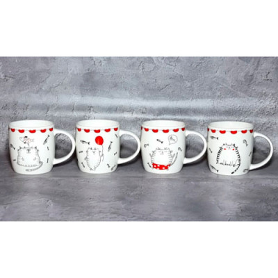 Кружка фарфор 360мл Cat Story /уп.24шт