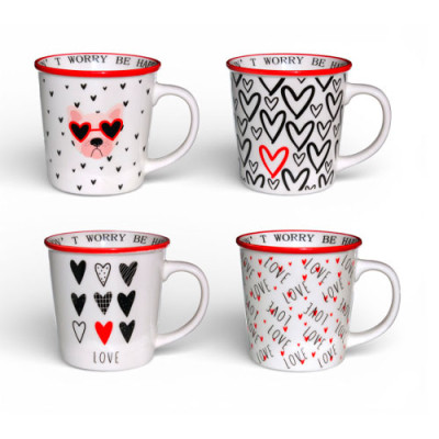 Кружка фарфор 320мл Real Love /уп.24шт