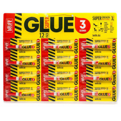 ТЕРМІН Супер-клей Belife SG-03 12шт*3гр. Планшет/288шт ящ/