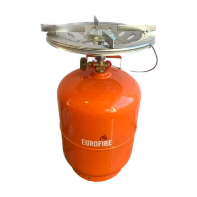 Комплект газовий кемпінговий 12,5л (5кг) EuroFire ПОМАРАНЧЕВИЙ